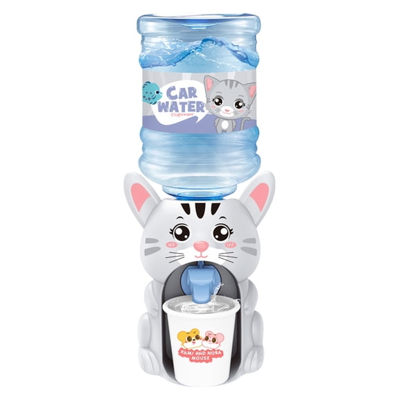 B Cat Shape Water Dispenser Toy For Kids Play Kitchen Beverage Dispenser With 2 Cups And Bucket