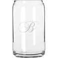 thumbnail image 1 of B Chopin Script Monogrammed Etched 16oz Libbey Can Glass, 1 of 1