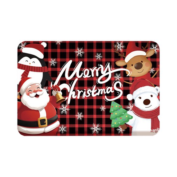 B Christmas Decorative Bathroom Mat For Festive Ambiance Absorbent And Non Slip For Family Safety And Comfort