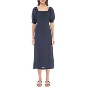 B Collection by Bobeau Womens Clip Dot Long Midi Dress