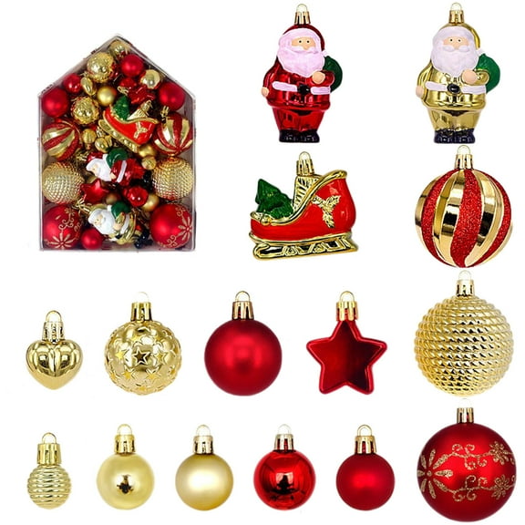 B Colorful Christmas Hanging Balls Ornaments Set Of 72 Shatterproof Plastic Tree Decorations Holiday Decor 1Inch