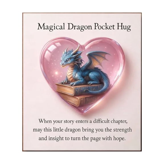 B Commemorative Pocket Hug Gift Exquisite Comforting Token For Encouragement Small Keepsake Card Inspirational Message Friends Family Design B