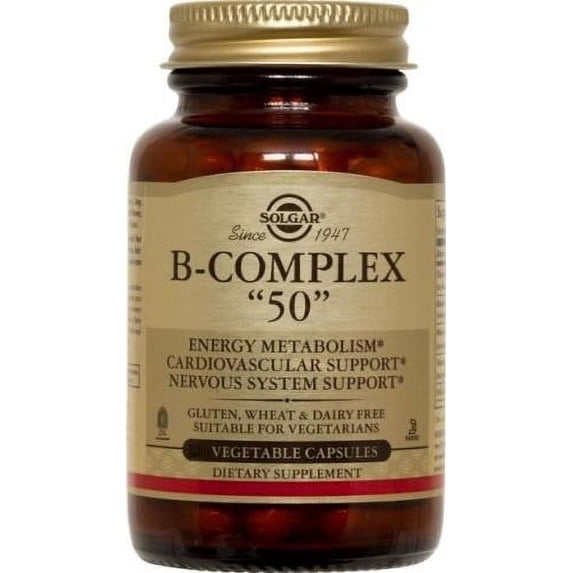 B-Complex "50", 250 Vegetable Capsules, Solgar