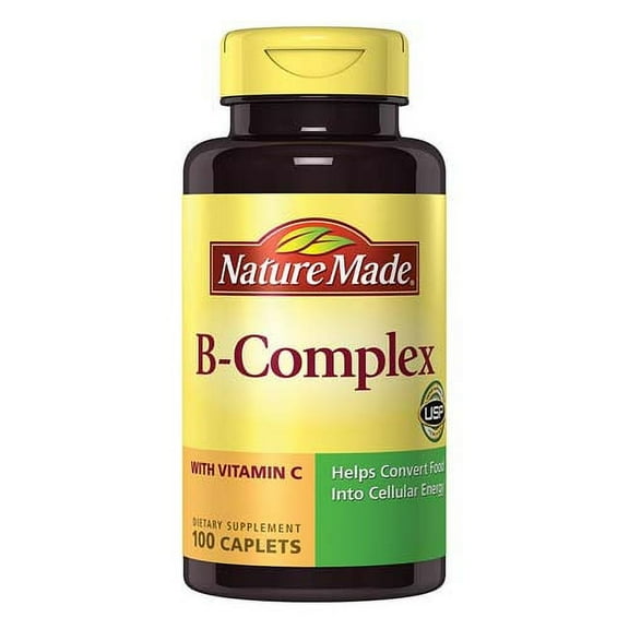B - Complex Caplets With Vitamin C, By Nature Made - 100 Ea, 2 Pack