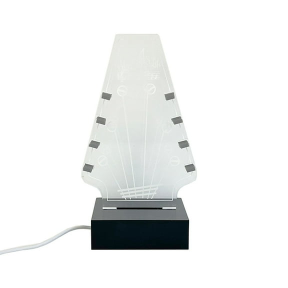 B Custom Text Light Up Guitar Pick Holder, Acrylic Guitar Pick Display Case, Electrics Guitar Headstock Shaped Pick Storage With Usb Light For Guitar Accessories And Gift, 7.0X4.3X7.0In 0.