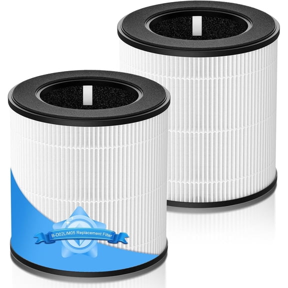 B-D02L/M05 Replacement Filter, Compatible with MOOKA B-D02L & M05 Air Purifier, for VEWIOR B-D02U, for KOIOS B-D02L, H13 HEPA Filter Replacement for M05/ B-D02L, 2 Pack