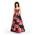 thumbnail image 1 of B DARLIN Womens Black Spaghetti Strap Full-Length Prom Dress Juniors 1\2, 1 of 4