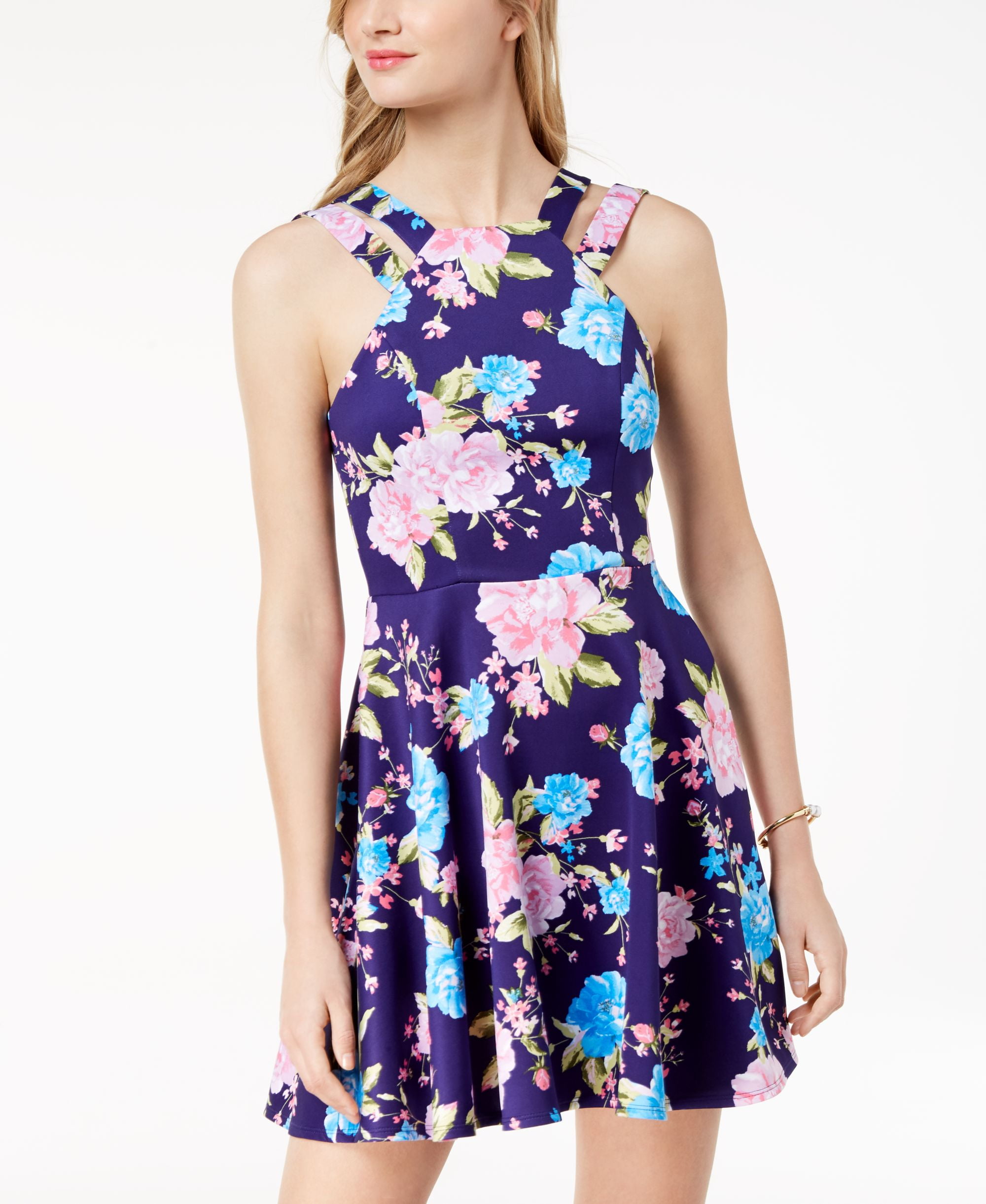 b darlin dresses purple B Darlin Purple and Multicolor Halter Sequin Dress Homecoming Swiftie size 1/2