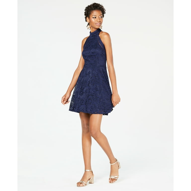 B Darlin Lace Fit Flare Dress Juniors 3