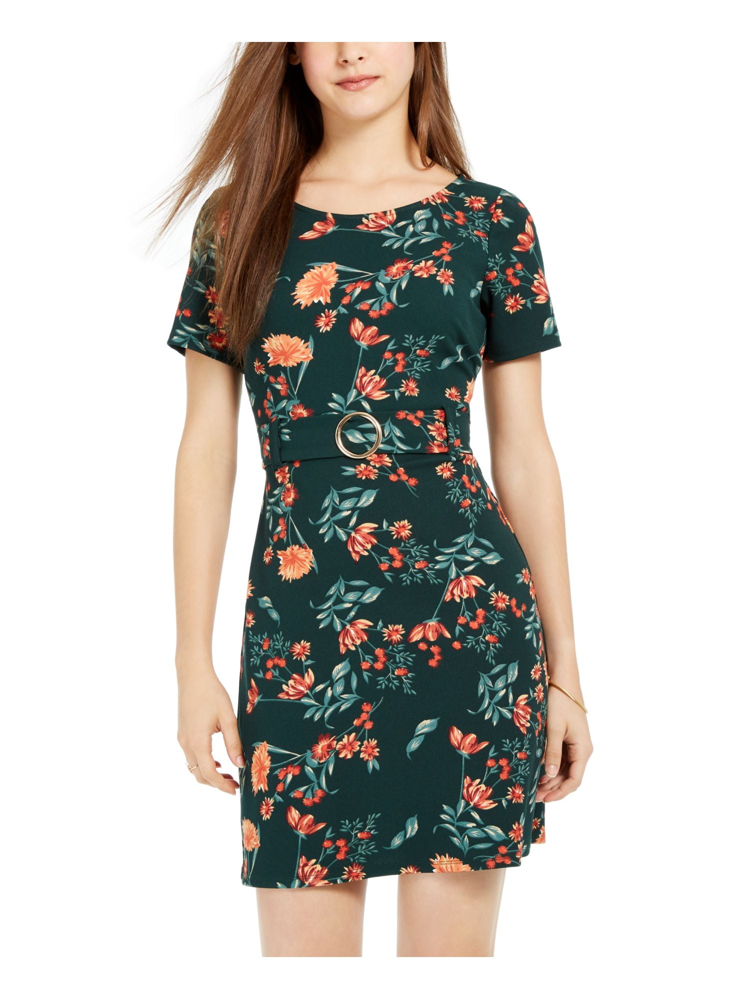 B. Darlin Womens Juniors Floral Print Belted Casual Dress - Walmart.com B. Darlin Womens Juniors Floral Print Belted Casual Dress - Walmart.com