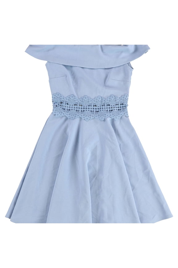 B. Darlin Womens Juniors Off The Shoulder Fit & Flare Party Dress