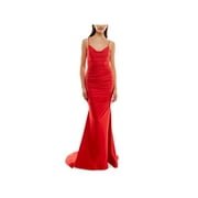 Robe Cocktail Rouge B. Darlin - Taille 3/4 Juniors - Sans Manches, Plissée - Occasion Très Bon état
