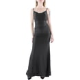 thumbnail image 1 of B. Darlin Womens Juniors Satin Ruched Evening Dress, 1 of 2
