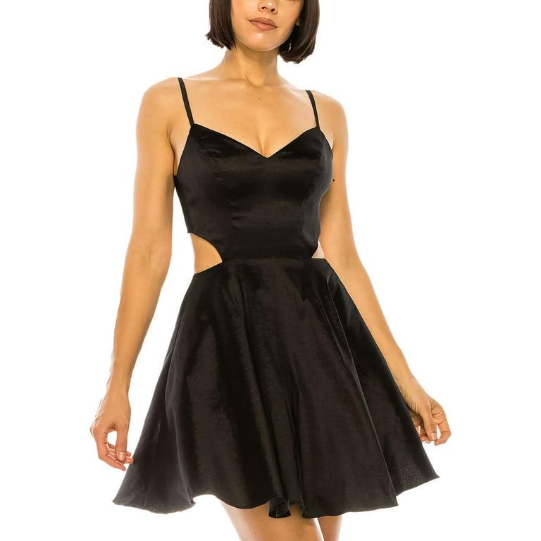 B. Darlin Womens Tie Back Mini Fit Flare Dress Walmart
