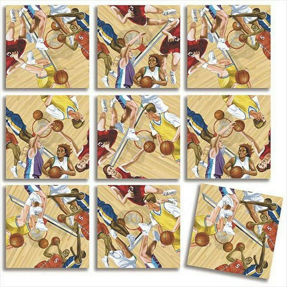 B Dazzle Hoops (Basketball) Scramble Squares 9 Piece Puzzle