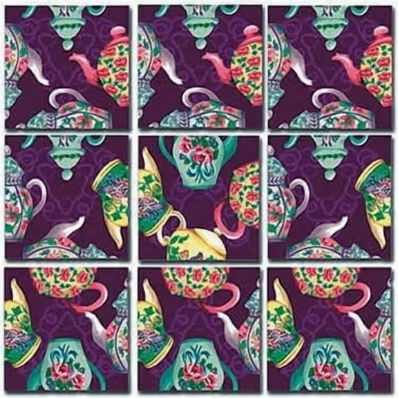 B Dazzle Teapots Scramble Squares 9 Piece Puzzle