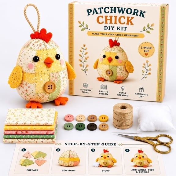 B Diy Stuffed Animal Patchwork Kit With All Necessary Tools And Stuffing For Adults Crafting And Ornament Making
