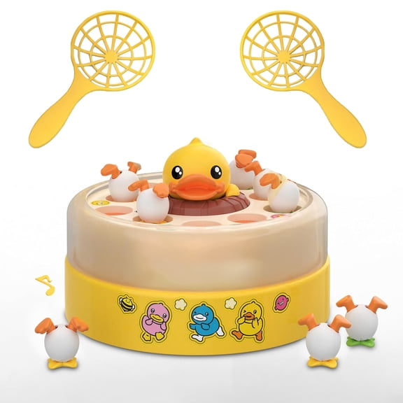 DuckThemed Catch Game for 3 4 5 6 7 Year Old Kids,Board Games,Fun Bounce & Catch Duck Toy Age 48, Interactive Family Game for 37 Year Olds, Party Game for Toddlers & Kids