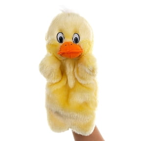 B Duck Hand Puppet Soft Plush Animal For Children Storytelling Role Playing Kindergarten Educational Toy