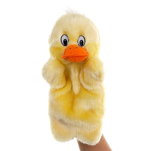 B Duck Hand Puppet Soft Plush Animal For Children Storytelling Role Playing Kindergarten Educational Toy