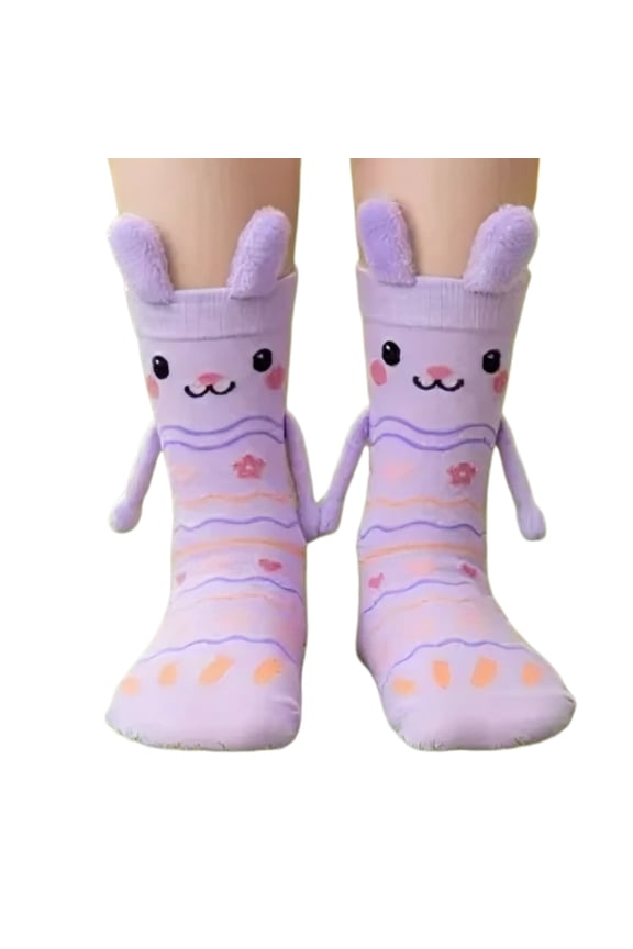 B Easter Bunny Socks Novelty Crew Socks With Animal Face Fun Hand-Knitted Style For Women Men Spring Festival Party Holiday Outfits