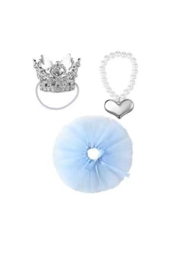 B Elegant Costume For Small Goose Figurine With Crown And Tutu For Desktop Ornament And Gift Idea