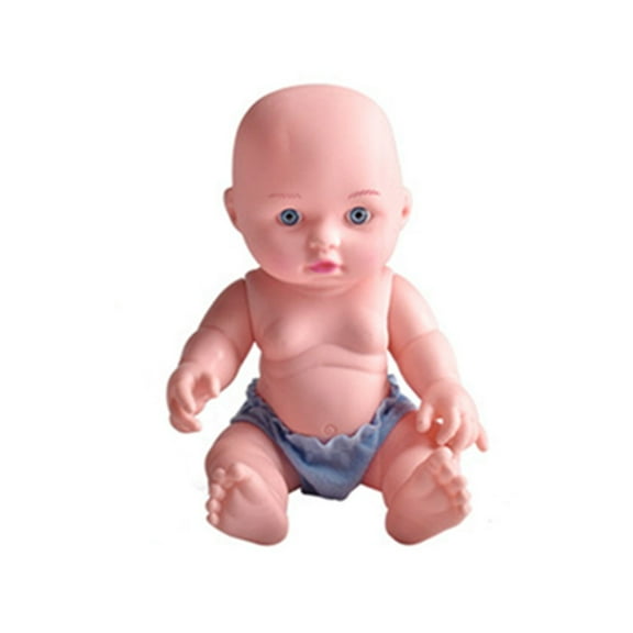 B Enamelled Doll Carrying Basket Set Mini Simulation Cradle Tableware Bath Action Figure For Kids