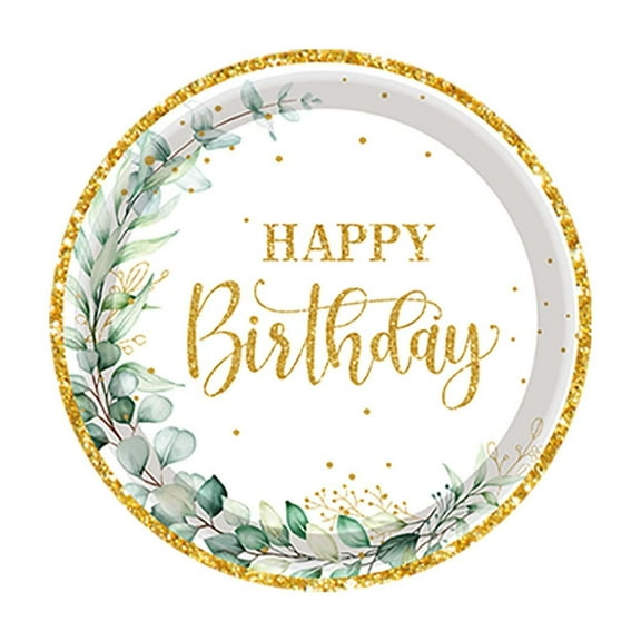 B Eucalyptus Leaf Party Tableware Set With 9 Inch Plates For Holiday And Special Occasions