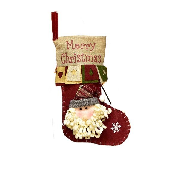 B Extra Large Christmas Stocking With Plaid Design And Cuff Detail For Holiday Decor Gift Giving And Candy Storage 19.7X11.8X1.18 Inch