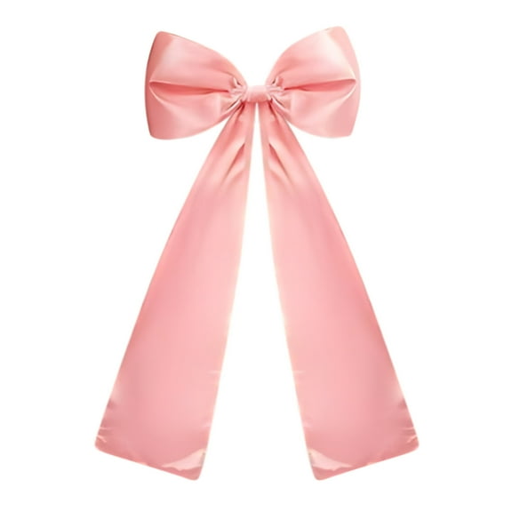 B Extra Large Korean Pink Bow Christmas Tree Topper Satin Bow With Long Streamers For Home Holiday Decoration Style B 20X46Inch