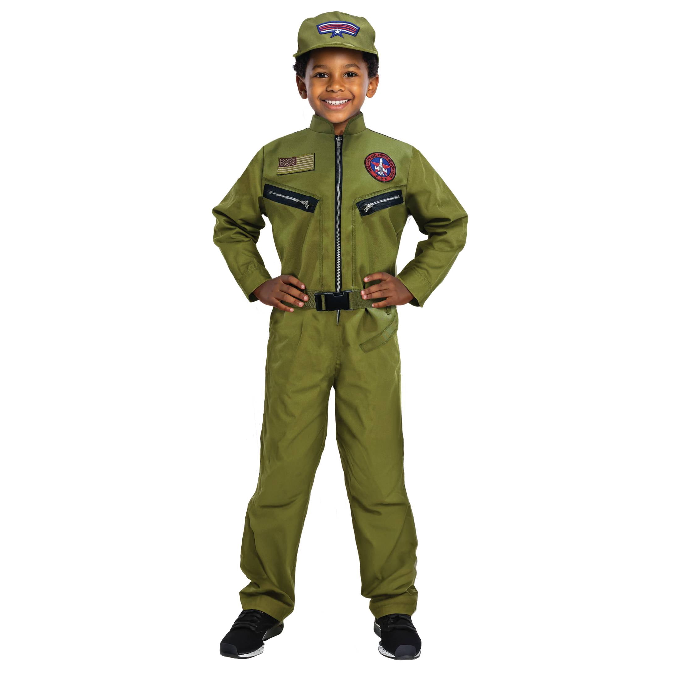 Fighter Pilot Halloween Costume for Children, Boy's Size M (7/8), by Way to Celebrate