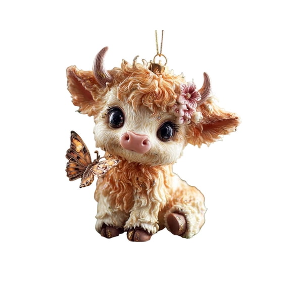 B Christmas Ornaments 2D Flat Printing Acrylic Pendants Holiday Decorations For Xmas Tree Hanging Decor Style B Lightweight Small Size