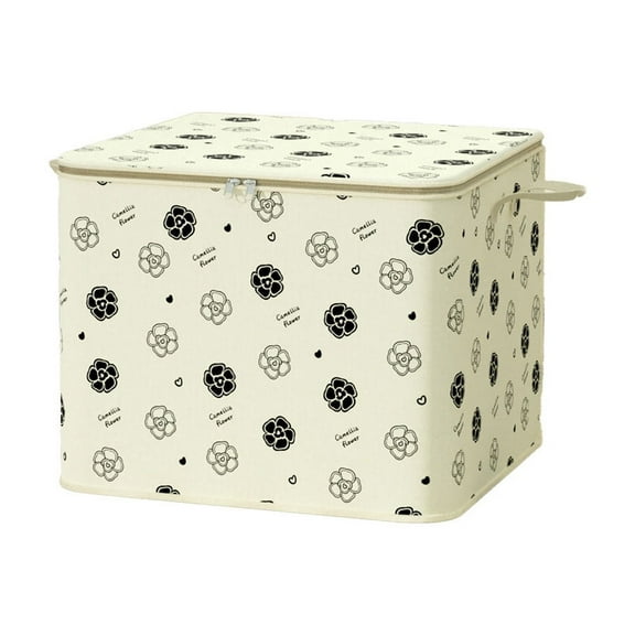 B Foldable Storage Bag Large Capacity With Handles For Moving Clothes Quilts Packing Organization Beige 110L 19.69X15.75X14.17Inch