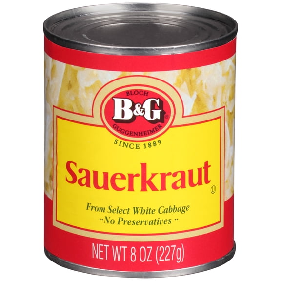 B&G Bloch Guggenheimer Sauerkraut White Cabbage, 8 Oz