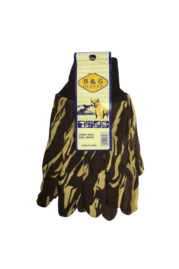 B&G Gloves 4506 Knit Camo Gloves - Men's  Pack of 2