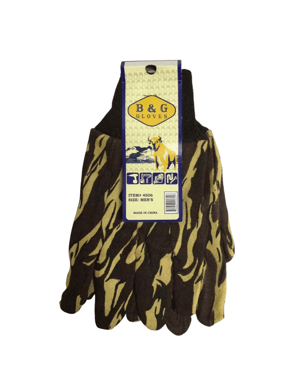 B&G Gloves 4506 Knit Camo Gloves - Men's Pack of 2