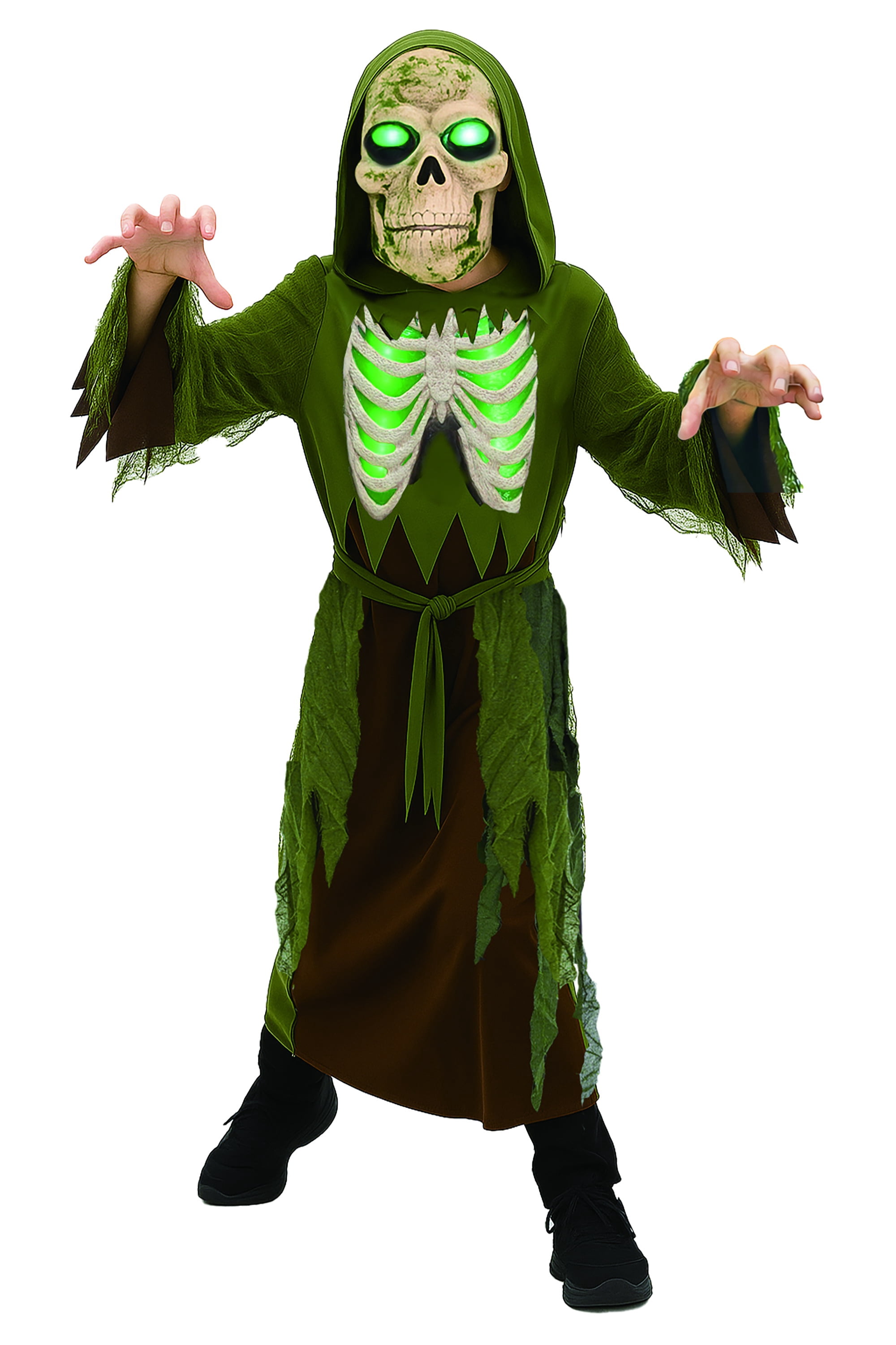 Ghoul Light up Costume for Children, Boy's Size M (8), by Way to Celebrate