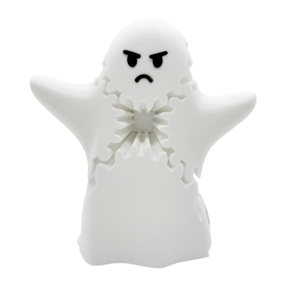 B Ghost Gear Cube Printed Toy - Adorable 3D Printed Design Featuring Interlocking Gears For Entertainment Across Ages