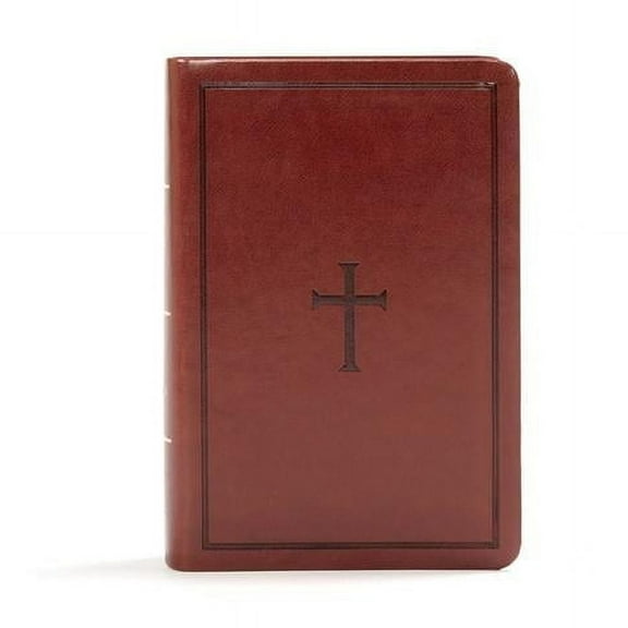 B & H Publishing 134382 KJV Large Print Compact Reference Bible, Brown Leather Touch