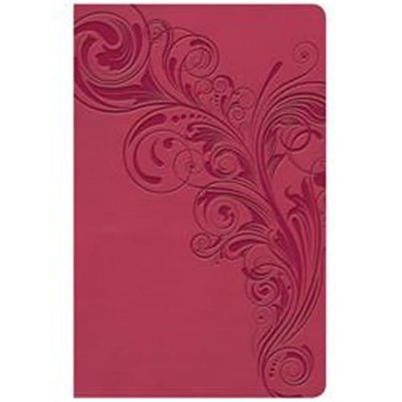 B & H Publishing 134394 KJV Large Print Personal Size Reference Bible, Pink Leather Touch Indexed