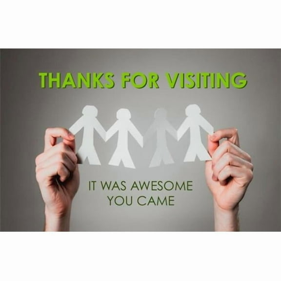 B&H Publishing 36343X Thanks for Visiting & It Was Awesome You Came Postcard - Pack of 25