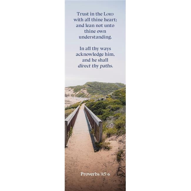 B&H Publishing 368104 Bookmark - Trust in The Lord with All Your Heart - Proverbs 3-5-6 KJV - Pack