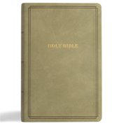 B&H Publishing 399591 KJV Large Print Personal Size Reference Bible - Sage Suedesoft LeatherTouch