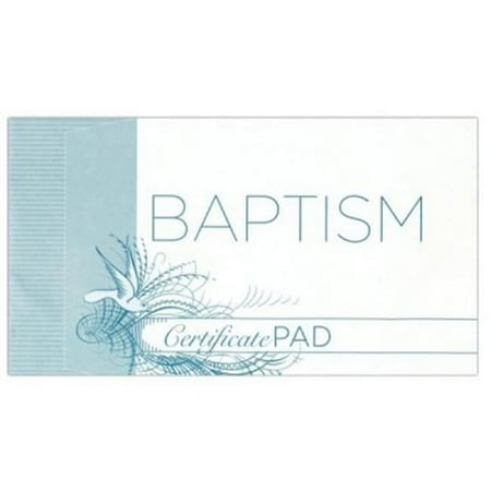 B & H Publishing 8 x 6 in. Baptism Pad Certificate - Pack of 25