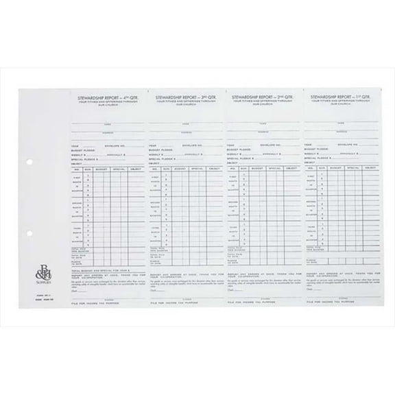 B & H Publishing Group 465594 Form Stewardship Rpt Frm Qtr No. Sr11