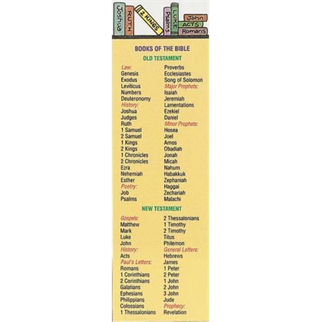 B & H Publishing Group 466466 Bookmark Books Of The Bible Yellow