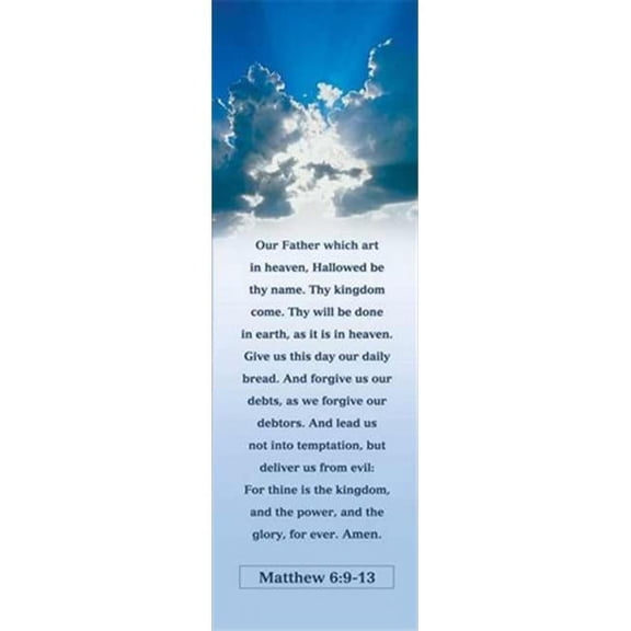 General Worship Bookmark: Lord's Prayer - Adult (Package of 25) : Matthew 6:9-13 (KJV) (Bookmark)