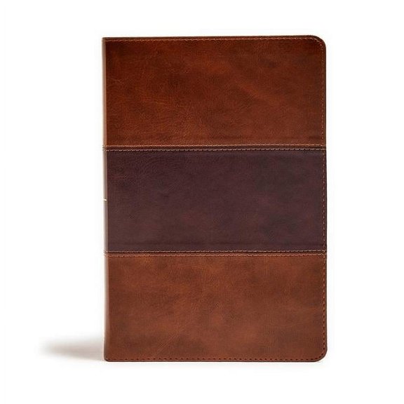B & H Publishing  KJV Giant Print Reference Bible, Saddle Brown Leather Touch