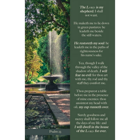B&H Publishing The LORD Is My Shepherd I Shall Not Want Psalm 23 KJV Bulletin - Pack of 100