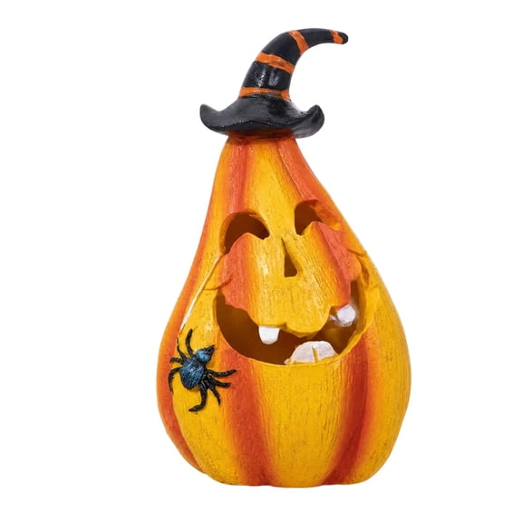 B Halloween Resin Ghost Pumpkin For Spooky Festive Home Display And Decoration